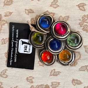 Colourful Brooch Handmade in Spain